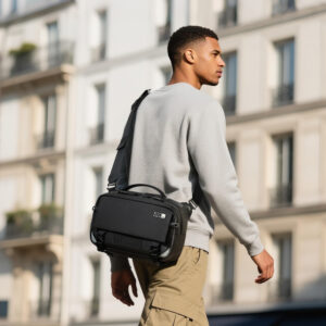 Men's Crossbody Bag Single Shoulder Waterproof Large Capacity Portable For Outing